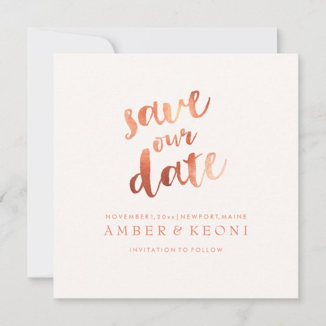 PixDezines Save the Date/Sunset Orange/DIY Bckgrnd Date (Vorderseite)