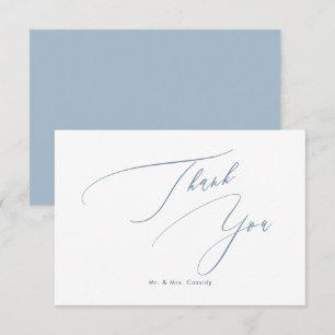 PixDezines Schieferblau DIY-Farbe Luxe Script Dankeskarte