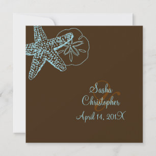PixDezines Seestern-/Strand-Hochzeitseinladungen Einladung