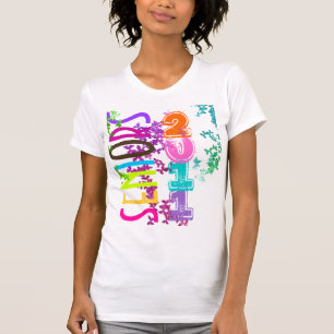 PixDezines Senioren 2011+Schmetterlinge T-Shirt