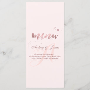 PixDezines Shine Menu/Imitats Rose Gold/Extravagan Menükarte