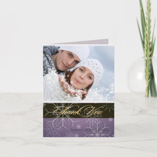 PixDezines Snowflakes / Photo Merci Cartes (Devant)