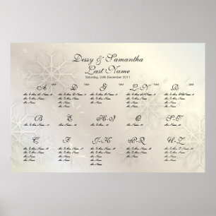 PixDezines Snowflakes, tableau de sièges par Alpha