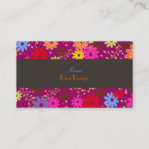PixDezines Sommerblüten, BusinessCard Visitenkarte