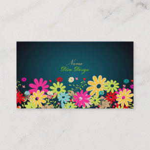 PixDezines Sommerblüten, BusinessCard Visitenkarte