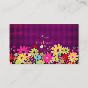 PixDezines Sommerblüten, BusinessCard Visitenkarte