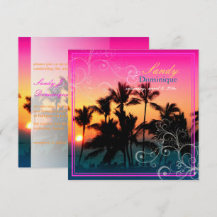 PixDezines Sonnenuntergang bei A-Bay/hawaii Einladung