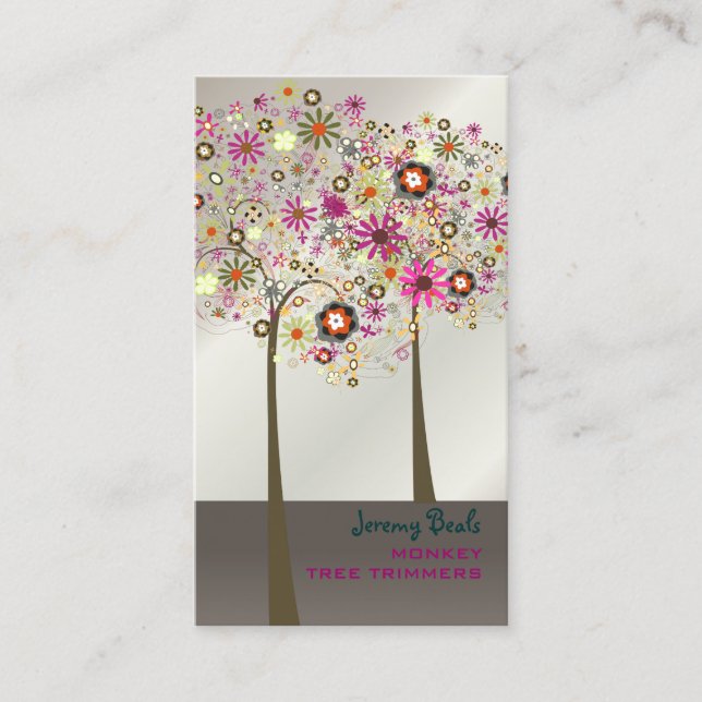 PixDezines Spring Bloms/DIY Hintergrundfarbe!! Visitenkarte (Vorderseite)