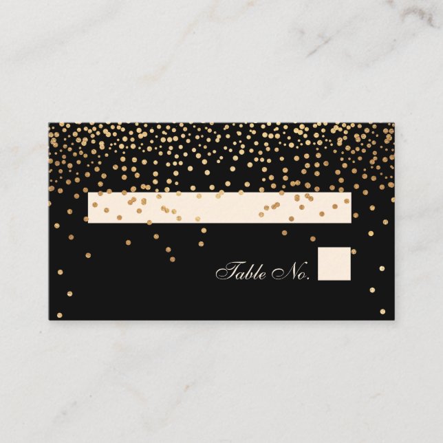PixDezines Sprinkles/Imitate Gold/Platzkarten Platzkarte (Vorderseite)