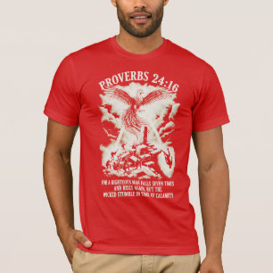 PixDezines Sprüche 24:16 Für den Gerechten Mann T-Shirt