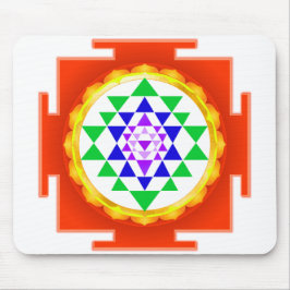 PixDezines Sri Yantra Chakra Clearing/Orangenglühe Mousepad