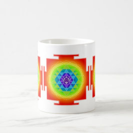 PixDezines Sri Yantra Chakra Reinigung/Orange Kaffeetasse