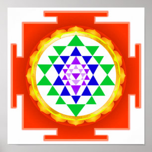 PixDezines Sri Yantra Chakra Reinigung/Rotglühen Poster
