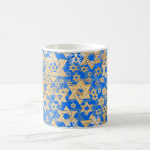 PixDezines Stern Davids Faux-Gold DIY-Hintergrund Kaffeetasse