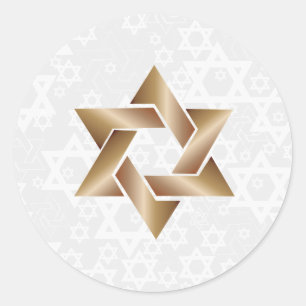 PixDezines-Stern von David/Kupfer/DIY-Hintergrund Runder Aufkleber
