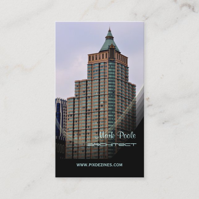 PixDezines Stilvolle Architekten Visitenkarte (Vorderseite)