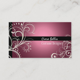 PixDezines Stilvolle Pearl Wirbel+pink mauve Visitenkarte