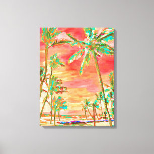 PixDezines Strand/Hawaii/Bucht/Koralle/Türkis Leinwanddruck