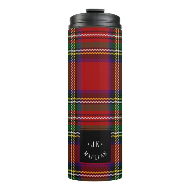 PixDezines Stuart Tartan Thermosbecher (Vorderseite)