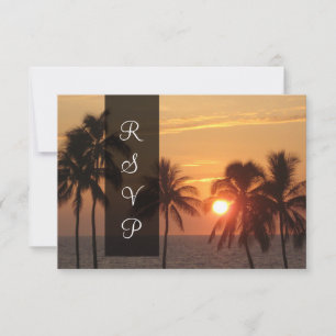 PixDezines Sunset at Mauna Kea Beach/Orange Glow RSVP Karte