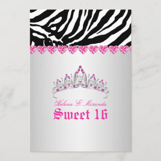 PixDezines Süß 16/Zebrastreifen Einladung