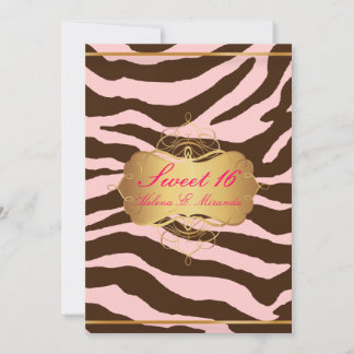 PixDezines Süß 16/Zebrastreifen Einladung
