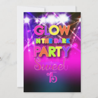 PixDezines Sweet 15, Glühen im Dunkeln Einladung