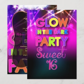 PixDezines Sweet 16, Laserlichter/glattes Party Einladung
