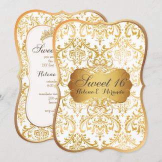 PixDezines Sweet 16/Prinzessin/Rossi-Damast Einladung