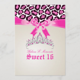 PixDezines Sweet 16/rosa Jaguar Einladung