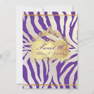 PixDezines Sweet 16/Zebra Streifen, DIY-Farbe Einladung