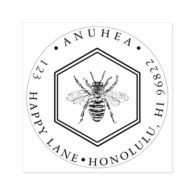PixDezines SWEET HONEYCOMB | QUEEN BEE PINK INK Gummistempel (Prägung)