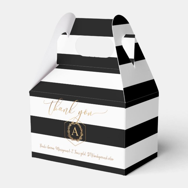 PixDezines Sweet Honeycomb | Schwarzweißstreifen Geschenkschachtel (Vorderseite)