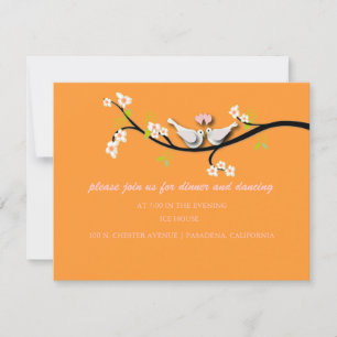 PixDezines Tauben/Liebesvögel/DIY-Farbe Einladung