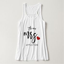 PixDezines The New Mrs./Handgeschriebenes Pinselsk Tank Top