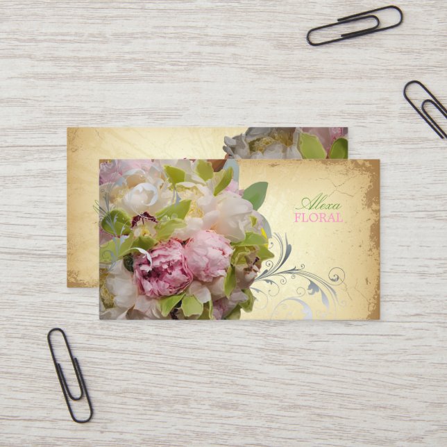 PixDezines-Torfbouquets/Degustationshintergrund Visitenkarte (Vorderseite/Rückseite Beispiel)