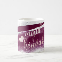 PixDezines Trauzeugin|Blush Pink+Burgund Kaffeetasse