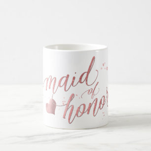 PixDezines Trauzeugin/Imitats Rose Gold/Fun Script Kaffeetasse