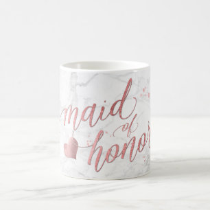 PixDezines Trauzeugin/Imitats Rose Gold/Fun Script Kaffeetasse