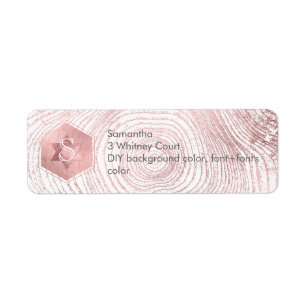 PixDezines Tree Rings, Imitate Rose Gold Honeycomb