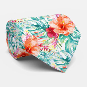 PixDezines Tropisches Paradies Florale Foliage Krawatte