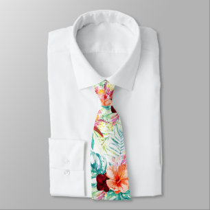 PixDezines Tropisches Paradies Florale Foliage Krawatte