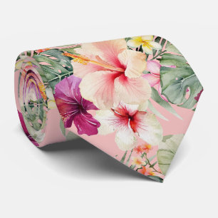 PixDezines Tropisches Paradies Florale Foliage Krawatte