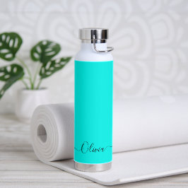 PixDezines Turquoise Aqua Blue DIY Farbe Trinkflasche