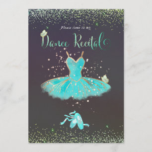 PixDezines TurquoiseTutu Butterflies Tanz Erwägung Einladung