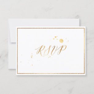 PixDezines UAWG Classic Imitat Gold/DIY-Farbe RSVP Karte