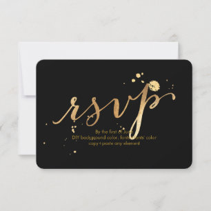 PixDezines UAWG Dazzled/Imitats Gold/DIY Hintergru RSVP Karte