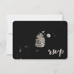 PixDezines uAwg dazzled/silber/pinecon/soiree RSVP Karte