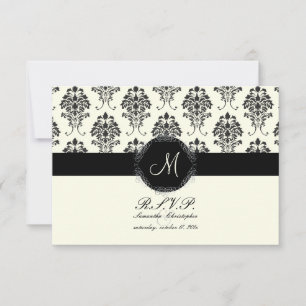 PixDezines uAwg Florentius Damask DIY Farbe RSVP Karte