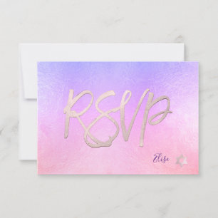 PixDezines UAWG H2 Ombre Lila+Pink Bat Mitzvah ✡ RSVP Karte